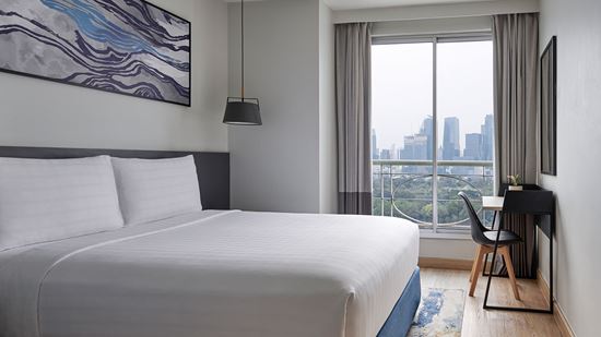 ห้องนอนที่ 2 ของอพาร์ตเมนท์ 3 ห้องนอน เลควิว - โรงแรม ชามา เลควิว อโศก กรุงเทพ