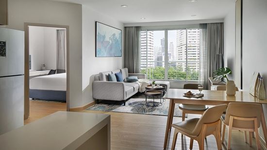 ห้องอพาร์ตเมนท์ 2 ห้องนอน ดีลักซ์ - โรงแรม ชามา เลควิว อโศก กรุงเทพ เซอร์วิส อพาร์ทเมนท์