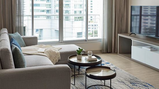 ห้องอพาร์ตเมนท์ 2 ห้องนอน ดีลักซ์ - โรงแรม ชามา เลควิว อโศก กรุงเทพ เซอร์วิส อพาร์ทเมนท์